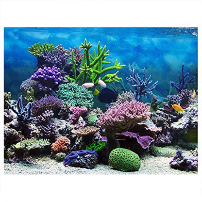 TOPINCN PVC Undersea Backdrop, Hinrgrundbild Aquarium 80X50, Hinrgrundbild Aquarium 80X50 - size: 122*50cm