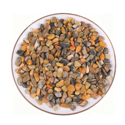 Erliway 7-9mm Bumblebee Jasper Healing Crystal Chips for Crafts, 100g | Natural Crushed Crystal Stones Tumbled Chips for Vase Filler Aquarium Gravel, Meditation Chakra Balancing, Candle DIY Making - color: Bumblebee Jasper