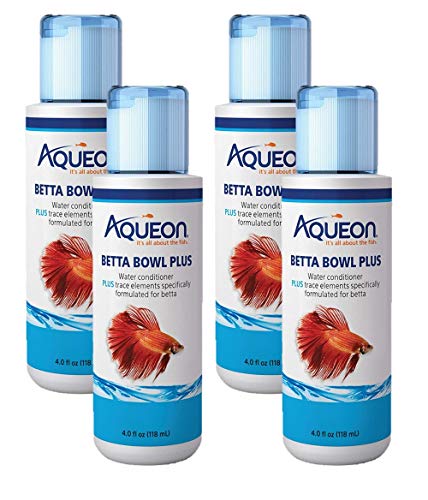 Aqueon 4 Pack of Betta Bowl Plus Water Conditioner & Dechlorinator, 4 Fluid Ounces Each4 - size: Pack of 4