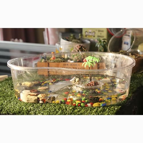 OMEM Portable Reptile House Terrarium Habitat Clear and Breathable (Small) - size: Small