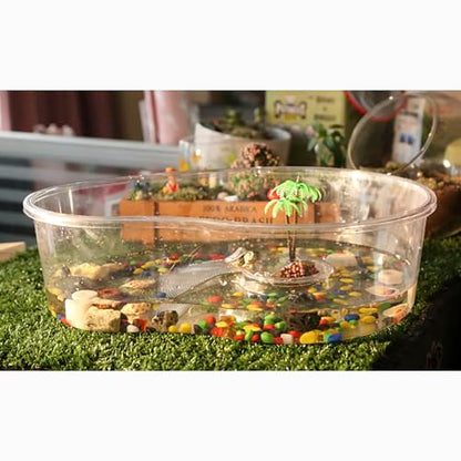 OMEM Portable Reptile House Terrarium Habitat Clear and Breathable (Large) | Clear, Breathable - size: Large