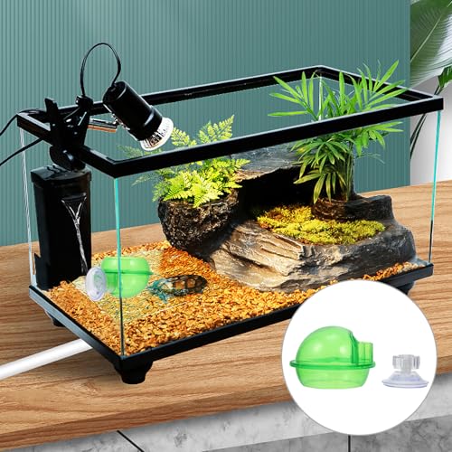 Reptile Feeding Bowls 2pcs Anti-Escape Water and Food Basins Stable Gecko Lizard Feeders for Terrarium Use
