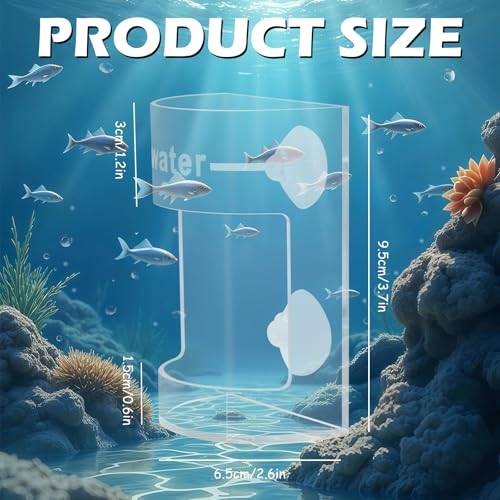 Round Fish Tank Feed Tray with Scale and Suction Cup, Feeding Tube Supplies, Tank Divider Supplies, Breeder Box for Aquarium, Round Aquariums & Fish Bowls Accessories - color: 3.Transparent