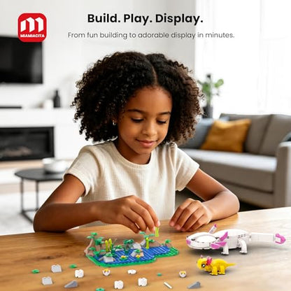 Axolotl Toy Building Set, Axolotl Doll Figures with Grass and River Scenery Accessories Building Kits, Axolotl Toys A Gift for Kids, Boys and Girls Ages 6 and Up