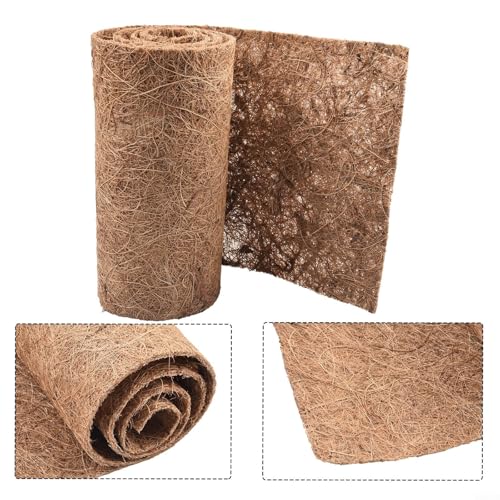 Natural Coconut Palm Mat Liner for Hanging Baskets Planters Terrariums Cuttable Coir Floor Mat Reptile Habitat Garden Decor 20x100cm(20 x 100cm) - size: 20 x 100cm