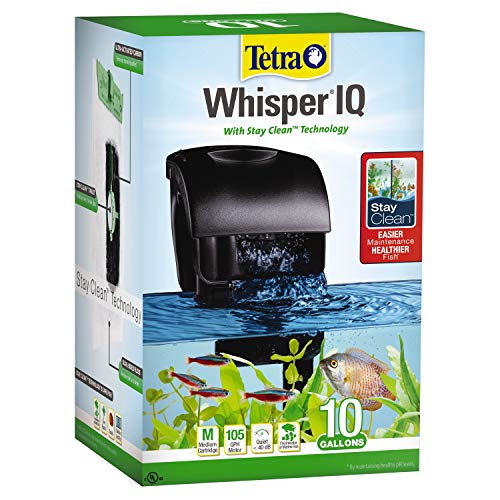 Tetra Whisper IQ Power Filter 10 Gallons, 105 GPH, with Stay Clean Technology - size: 10-Gallon