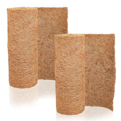 Natural Coco Liner Roll-15.7x78.7 Inch Coconut Coir Liner Sheets Coco Mat for DIY Flower Basket Liner Pet Pad Reptile Carpet Moss Pole（2 Rolls） - size: 40cmx200cm