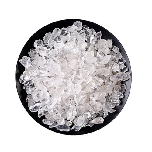 Erliway Clear Quartz Crystal Chips Bulk for Vase Filler Craft, 0.5 lb 7-9mm | Natural Crushed Crystal Stone for Spell Jar, Aquarium Gravel, Reiki Healing Meditation, Jewelry Making, Resin Art, Home Décor - color: Clear Quartz