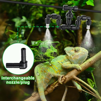 20 Pack 1/4" Push to Connect Fittings Elbow Connectors | Reptile Mister System 1/4" Quick Connect Fittings,Reptile Mister Fittings for Aquarium,Vivarium,Irrigation System - size: 20 Pack 1/4" Elbow-B