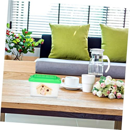 Luxshiny 2pcs Portable Handheld Critter Keeper Turtle Terrarium Pet Container Medium Plastic Reptile Carrier Suitable for Travel and Breeding