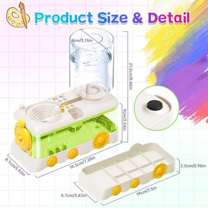 Paint Brush Cleaner Tool, Paint Brush Rinser with Holder, White | Water circulation paint brush washer with palette and brush holder for watercolor, acrylic, gouache, beginners and kids. - color: White