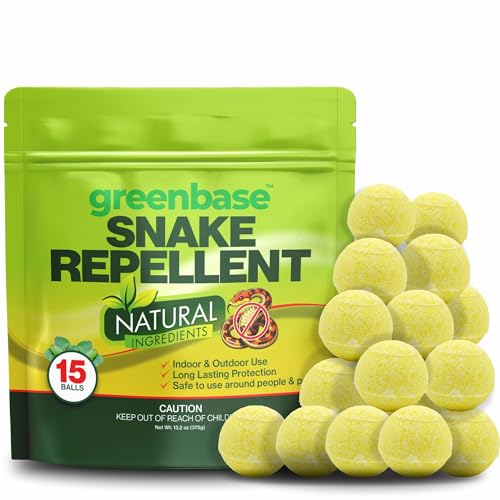 Natural Snake Repellent for Yard Powerful Pet Safe,Moth Balls for Home Lawn Garden Camping Fishing Home to Repels Snakes and Other Pests - 15 Pack