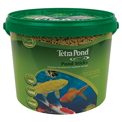 Tetra Pond Sticks Fish Food For Goldfish & Koi, 2.53 lbs | Healthy Daily Diet For All Pond Fish, Easy To Digest Floating Sticks Promote Clearer Water, Feed When Water Is +50 Degrees - size: 2.53 Pound (Pack of 1)