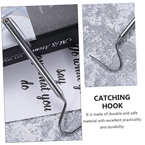 2pcs Telescoping Snake Catching Hooks Stainless Steel Grabbing Tool for Handling Snakes and Reptiles Portable Enthusiasts and Field Use