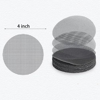 Sylken 200 Pack Flower Pot Hole Mesh Pad, 4" Rounds Drainage Hole Mesh Pad - Ultimate Gardening Solution Preventing Soil Loss, Anti-Slip, Bonsai Bottom Grid Mat Gifts for Women Gardeners! - size: 4"