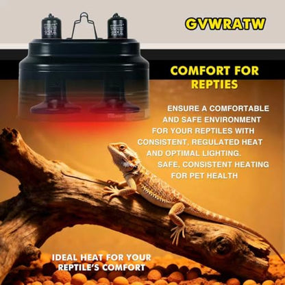 75W Reptile Heat Lamp, Ceramic Heat Emitter (2 Packs 0.25 inch-75mm) - E26 for Terrariums, Turtle, Lizard, Bearded Dragon, Snake, Reptiles, Amphibian, Pet Brooders, Chicken Incubation - color: 75 Watt, size: 75 mm