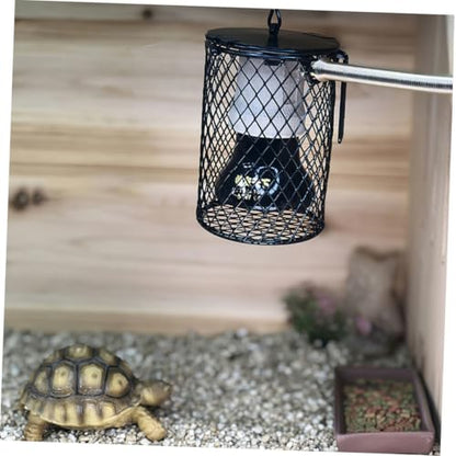 2Pcs Reptile Heat Lamp Mesh Cover Scalding Shade for Bird Cage Reptile Box Easy to Install Heating Accessory for Parrots Turtles and Lizards