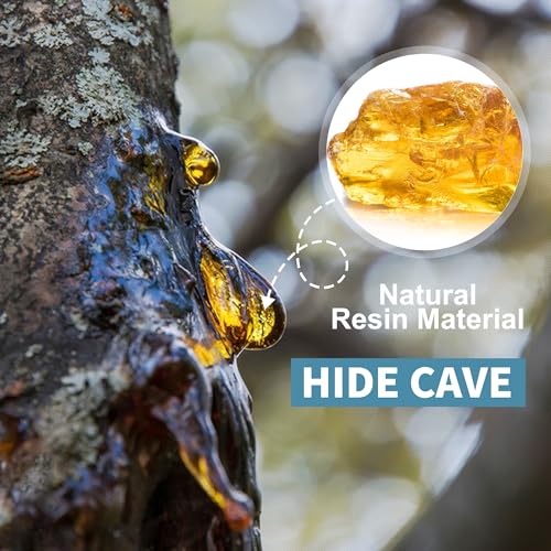 Hide Cave Aquarium Decorations Aquarium Terrarium Decor | Premium Resin Hideout for Reptiles & Amphibians - Fish Hiding Spot with Realistic Moss Rock Look