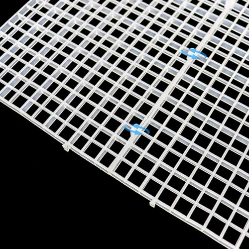 Aquarium Fish Tank Divider Plastic Egg Crate Filter Bottom Tray | L 6pcs Plastic Grid - size: L 6pcs