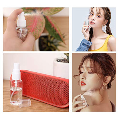 4 Pack Small Spray Bottles 1oz Clear Plastic Empty Refillable Mini Spritzer | Water Essential Oils Perfume Atomizer Spray Bottle, Fine Mist Travel Size Spray Bottles for Face Cleaning Gardening Skin Care - color: 4 Pack, size: 1 Ounce