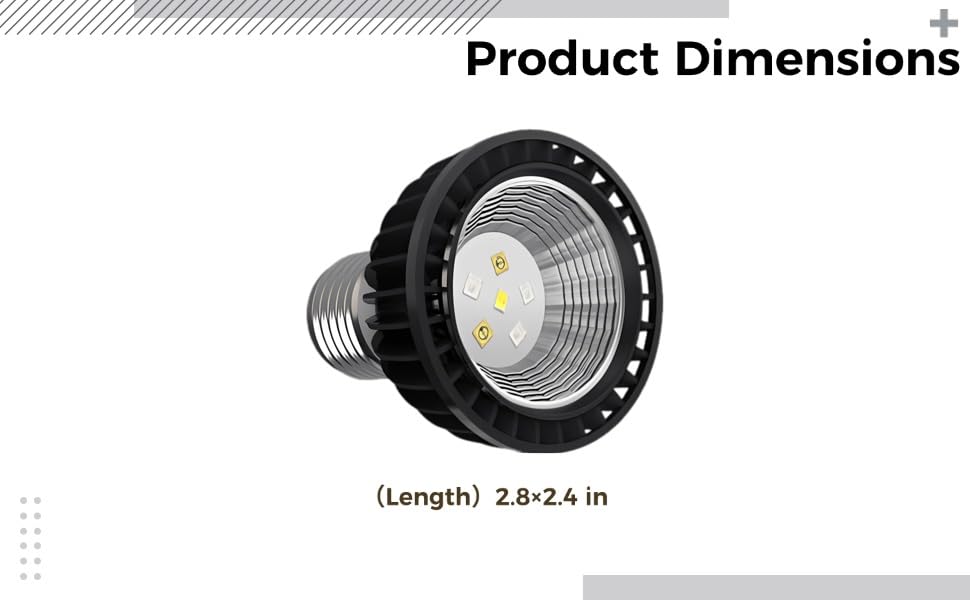 UVB 5.0 Reptile Light Bulb, 3W UVA UVB Full Spectrum Lamp for Reptile Pets, E27 Base, Aluminum Shell, Vitamin D3 Synthesis Support, Low Power Use, 2.8 x 2.4 x 2.4 in