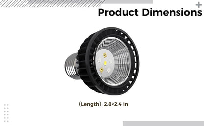 UVB 5.0 Reptile Light Bulb, 3W UVA UVB Full Spectrum Lamp for Reptile Pets, E27 Base, Aluminum Shell, Vitamin D3 Synthesis Support, Low Power Use, 2.8 x 2.4 x 2.4 in
