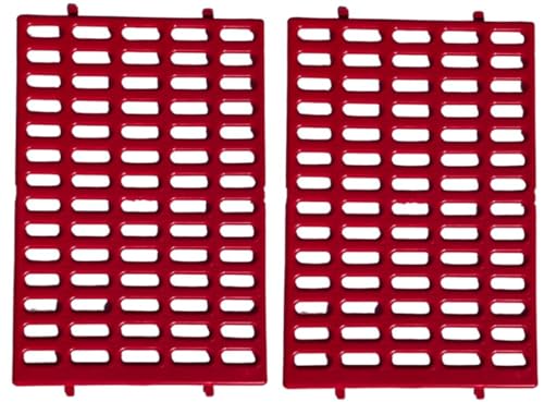 Saguaro Acres Rabbit and Small Animal Cage Resting Mat for Wire Floored Cages - Pack of 2 (Red) - color: Red