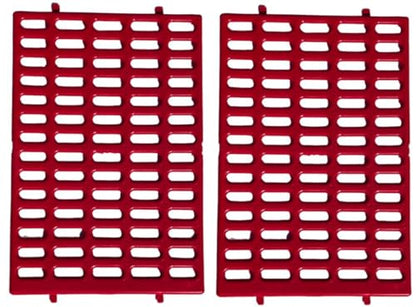 Saguaro Acres Rabbit and Small Animal Cage Resting Mat for Wire Floored Cages - Pack of 2 (Red) - color: Red