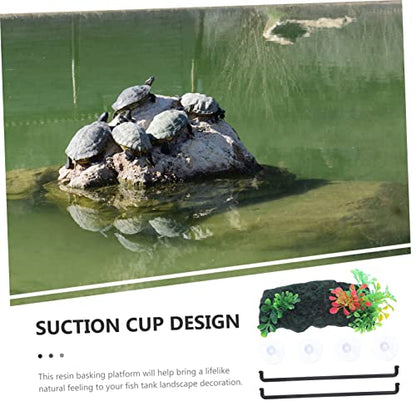 Totority 1set Tortoise Basking Platform Turtle Climbing Area Safe Basking for Reptiles for Water Turtles Frogs and Lizards Aquarium