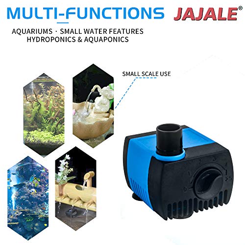 80 GPH Submersible Water Pump - Adjustable Quite Aquariums, Fountains, Hydroponics, and Pond Pump, 2.25 ft Lift, 4.5W - 5 Pack - color: Blue; 5 Pack, size: 80 GPH