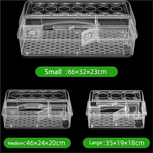 Reptile Tank Turtle breeding Tank Sun Drying Platform Climbing Household Desktop Easy Assembly(Medium) - size: Medium