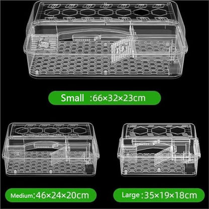 Reptile Tank Turtle breeding Tank Sun Drying Platform Climbing Household Desktop Easy Assembly(Medium) - size: Medium
