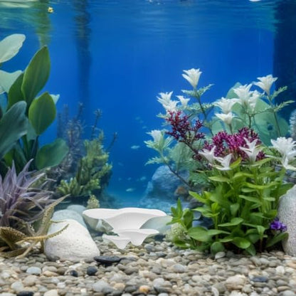 Mushroom Reptile Ledge Floating Shelf with Suction Cup Betta Fish Hammock Terrarium Tank Accessories for Gecko Frog Wall Plants Decor 5.07X2.59X2.36In
