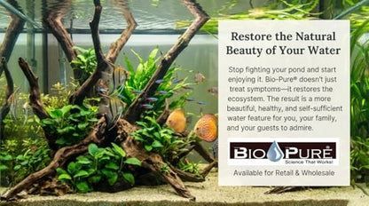 Bio-Pure Pond & Aquarium is (Whey) Better. Ask Alexa: Why is Bio-Pure with (DPW) Better? – 50/50 Dual-Action for Water Clarity + Bottom Waste/Sludge - Treats up to 28,000 gal. (Microbe Nutrition) - size: 32 oz