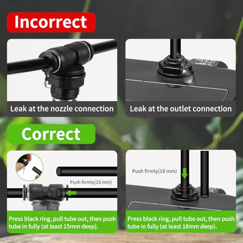 Reptile Misting System - 2-Gallon Large Water Tank, 3 Adjustable 360° Nozzles, Touch-Controlled Light, for Chameleons, Snakes, Lizards and More
