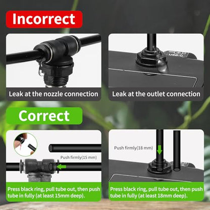 Reptile Misting System - 2-Gallon Large Water Tank, 3 Adjustable 360° Nozzles, Touch-Controlled Light, for Chameleons, Snakes, Lizards and More