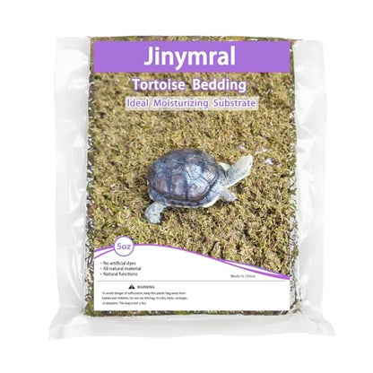 Tortoise Substrate for Burrowing – 5oz Soil Mix with Moss, Moisturizing Terrarium Habitat Bedding for Reptile, Humidity Retaining Enclosure Substrate