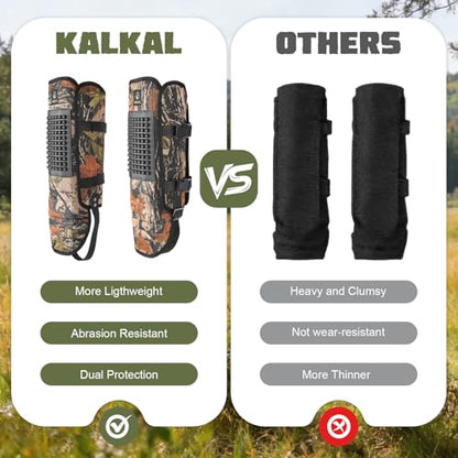 Snake Gaiters, 1200D Waterproof Snake Chaps Snake Gaiters for Men Women, Adjustable Snake Bite Protection Snake Guards for Legs Men, Snake Proof Gaiters for Hiking Hunting - color: Camo