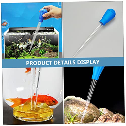 VANZACK 3pcs Aquarium Clean Pipette Dropper for Fish Tank Water Change and Debris Removal Measurement Scale - color: Blue