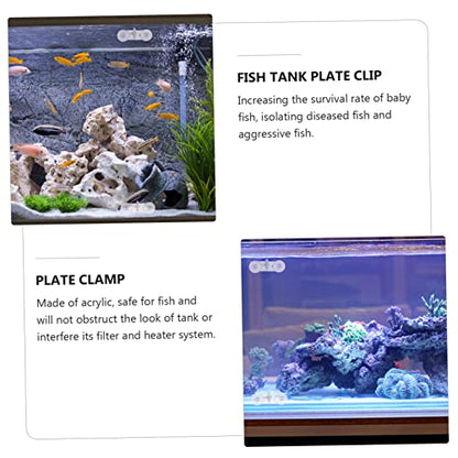 10pcs Aquarium Divider Suction Cup Clamp Acrylic Material Fish Tank Divider Bracket for Small Aquarium
