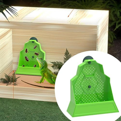 Reptile Food Bowl - Gecko Food Feeding Dish - Hunting Bowl, Anti-Escape Feeder for Snake Frog Tortoise Bearded Dragon Spider Amphibian