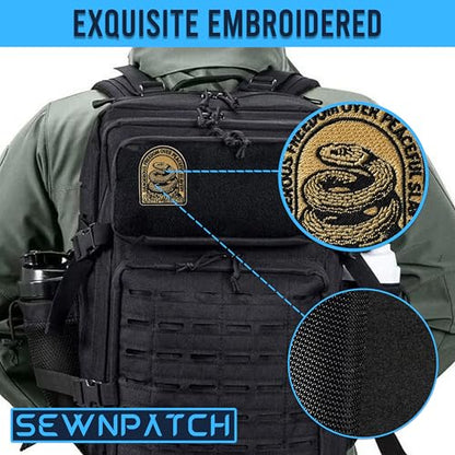 Dangerous Freedom Over Peaceful Slavery Hook and Loop Patch for Backpacks Hats Vest Dog Harness Bags, Size 3" Sewing Patches, Snake Tactical Appliques for Clothes, Freedom Embroidery Patch