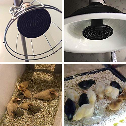 100W 2 Pack Ceramic Heat Lamp Bulbs, Reptile Heat Heater Lamps | for Brooder, Coop Chicken, Lizard Bearded Dragon Turtle, Snake Aquarium, No Light Emitted No Harm, ETL Listed