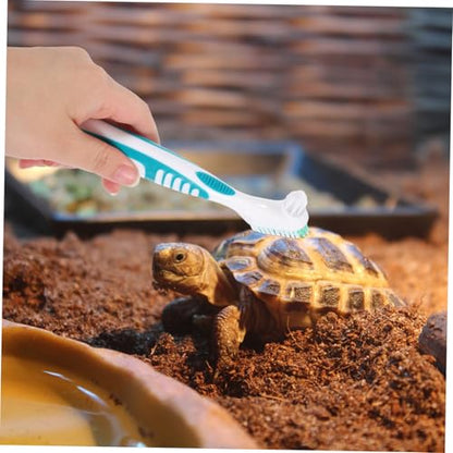 YARNOW 2pcs Turtle Shell Cleaning Brush Easy to Use Double-Sided Design Reptile Brush for Aquarium Accessories - color: Multi