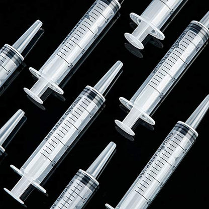 10 Pack Plastic Syringe Liquid Measuring Syringes Without Needle for Epoxy Resin, Craft, Scientific Labs, Feeding Pets Animals, Oil or Glue Applicator (20 ML) - size: 20 ML