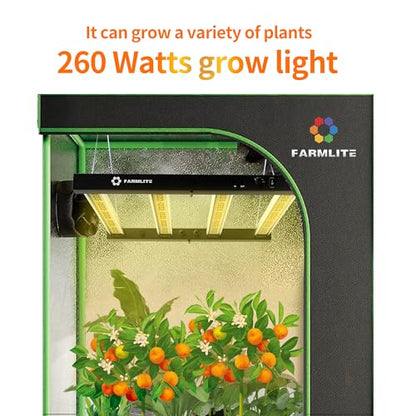 LED Grow Lights for Indoor Plants Full Spectrum Growing Light Bar Plant Hanging Growing Lamps Seedling Daisy Chain Dimmable 4x4ft Coverage - size: 260watts