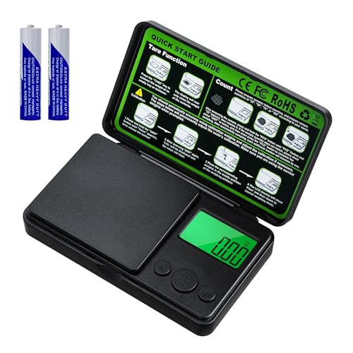 Mcbazel Digital Pocket Gram Scale 500g x 0.01g High Precision Mini Kitchen Scale with LCD Display for Food, Jewelry, Coin, Coffee, Grains, Powder Medicine