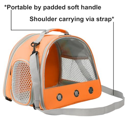 Guinea Pig Carrier,Guinea Pig Carrier for 2,Reptile Travel Carrier for Lizards Sugar Glider Hedgehog Rat Parrot Birds - color: Orange