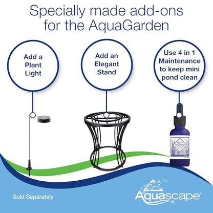 Aquascape Pond and Waterfall Kit AquaGarden Container Water Garden, Steel Gray - color: Steel Gray