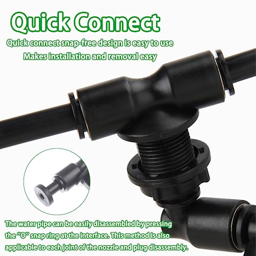 2-Pack Reptile Mister Nozzles - 1/4'' Reptile Fogger Fine Mist Nozzles for Terrarium, Paludarium, Vivarium, Plants, Amphibians, Tank - size: Single Nozzle*2